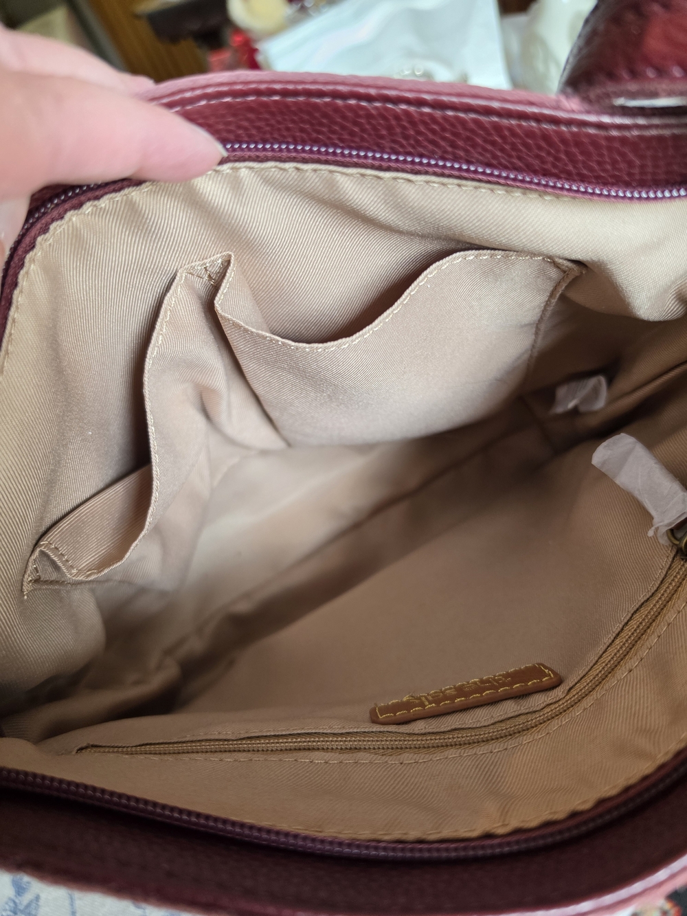 The Sak Women's Leather Tote in Burgundy - Picture 5 of 8